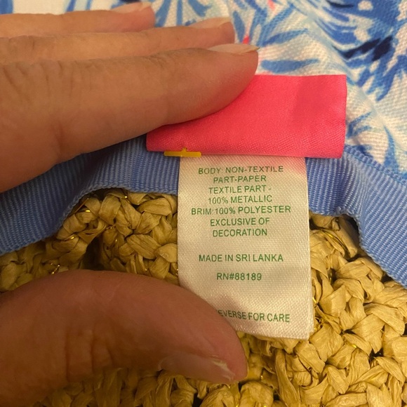 Lily Pulitzer Sea to Shining Sea Tropical Beach hat - Picture 3 of 5